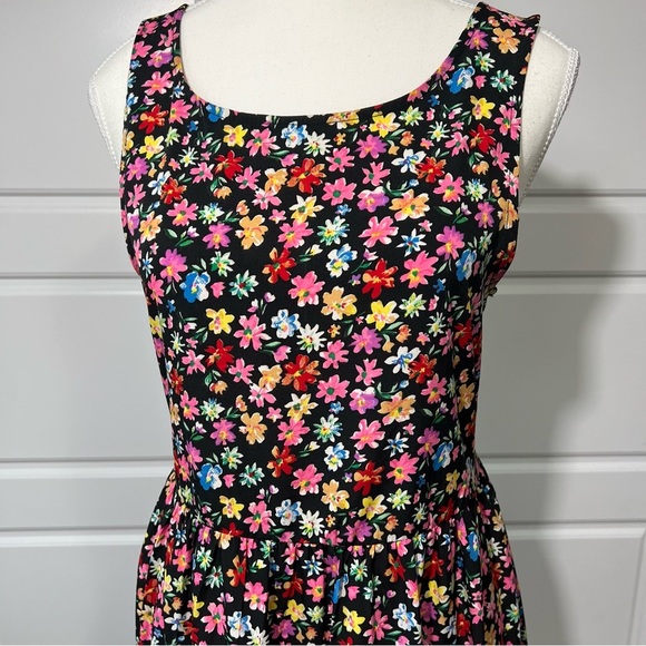 Band of Gypsies SM Women’s Floral Sleeveless Criss Cross Back Mini Dress - Picture 2 of 7